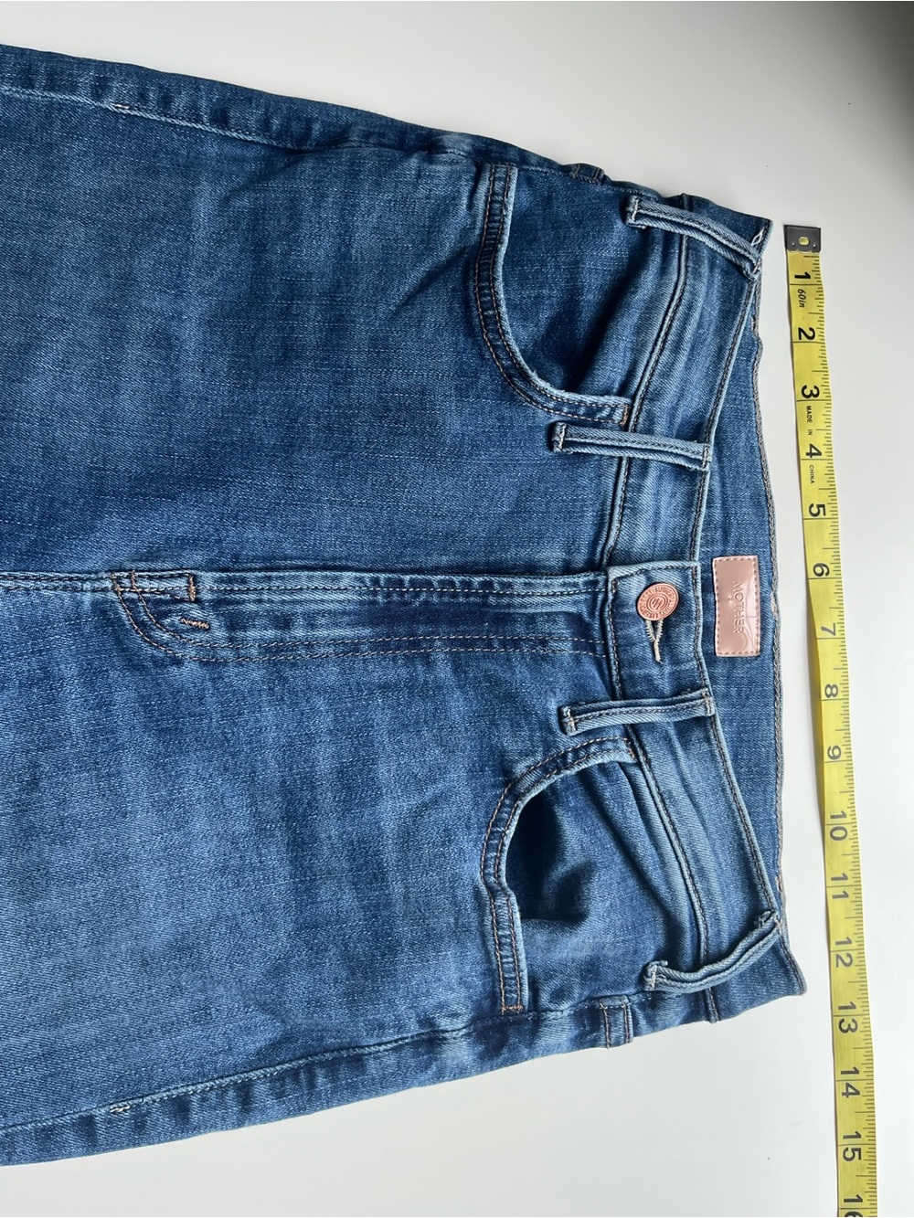 Mother Hustler Ankle Fray Healing Jar Blue Jeans 26 - Picture 12 of 14